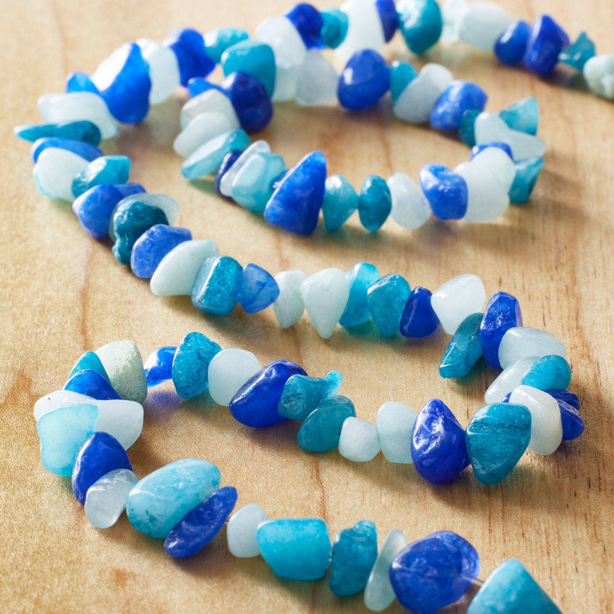 Aqua Mix Chip Beads by Bead Landing™